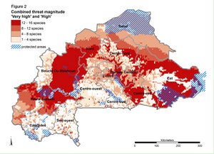 Combined threat magnitude levels ‘High’ and ‘Very high’ for all species across all threats and protected areas. Credit: Bioversity International/H.Gaisberger
