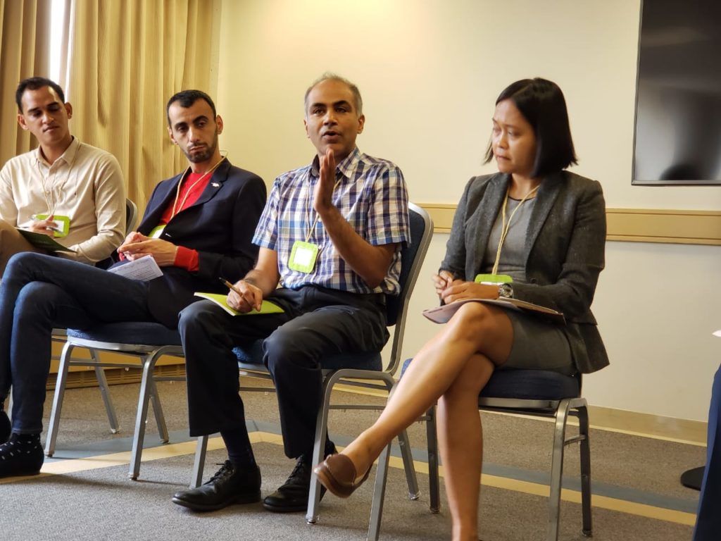 Farrukh explained how stakeholder mapping helps us understand the actors and decision-making, and how to target applications towards changes in policy, behaviors, and institutions. He also emphasized the need for continuous monitoring, learning, and evaluation – taking an iterative approach to improving services and systems. The conference’s main takeaway is that we need more engagement. Betty Padilla, an indigenous woman working to reduce deforestation in Peru emphasized this point in her panel session. Seated next to Daniel Castillo of Peru’s Ministry of the Environment, they stressed the need to connect national-level effort to local actions.