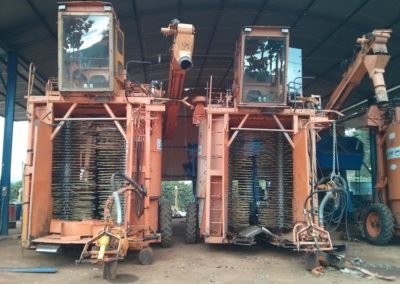 Harvesting machine in Brazilian estate