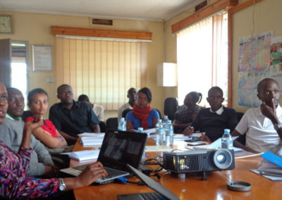 Dr. Clare Mukankusi giving a welcome presentation to the trainees on the highlights of PABRA and the objective of the training to the trainees.
