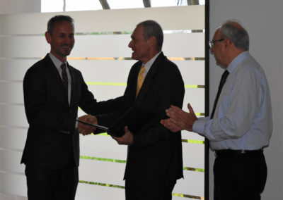 Dr. Daniel Debouck receives his diploma